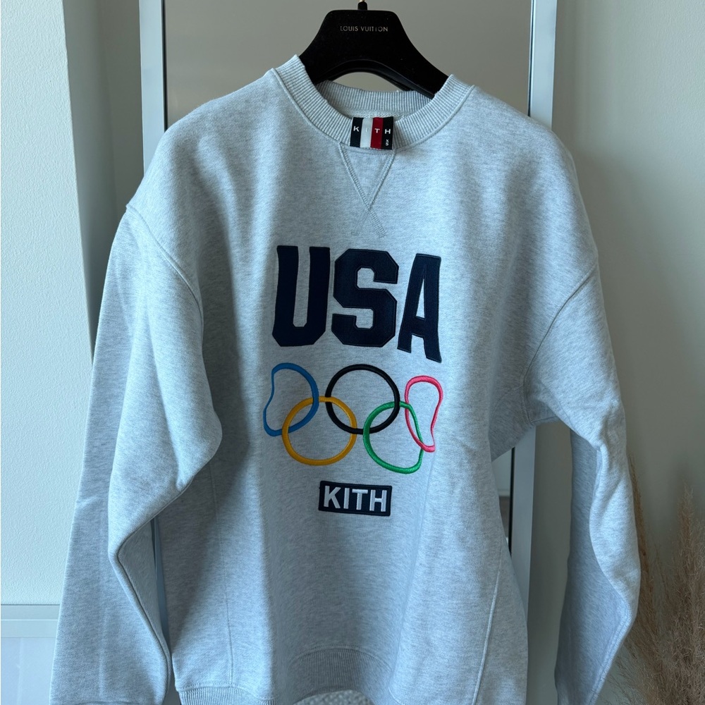 Kith USA Olympics Light Gray Sweater
